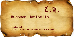 Buchman Marinella névjegykártya